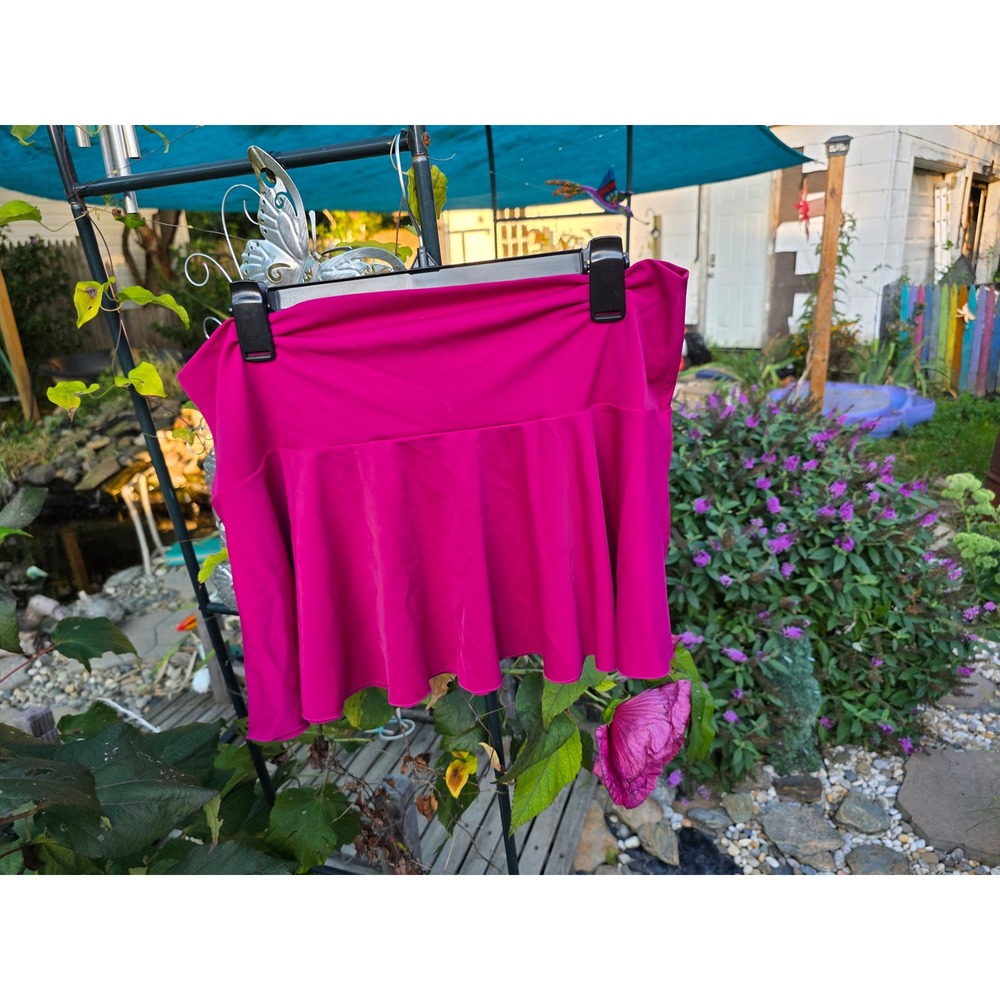 Victoria's Secret Swim Skirt Cover-Up XL Pink Flounce Ruffle Hem Beach Pool